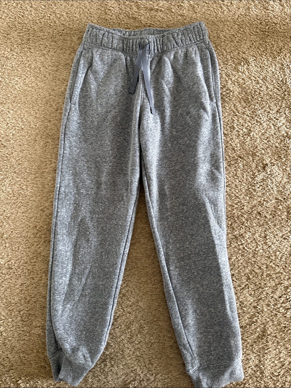 Kids Heather Gray Drawstring Jogger Sweatpants size 6-7
